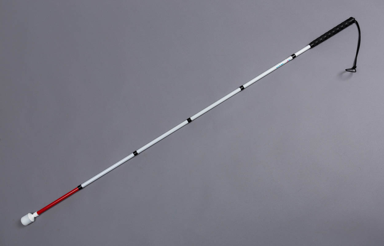 Canne longue Ambutech standard, 112 cm à crocheter, pliable